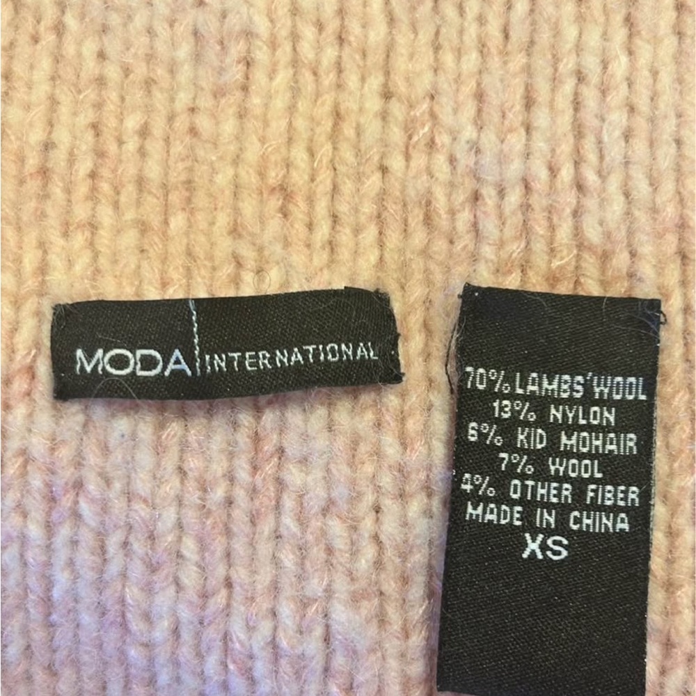 Bundle & save Moda International Pink Cowl Neck Sweater with Belt - Picture 3 of 3